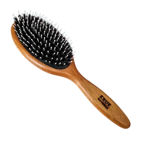 "De extra zachte EGEL" natuurhaarborstel met zachtere nylon-pins en met bolletjes - GROOT